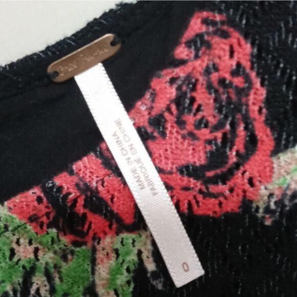 Free People Sz. 0 Printed Daisy Waist Dress Festival Concert Grunge - Picture 10 of 16